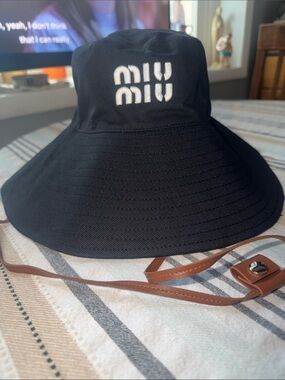 Black Bucket Hat with White Logo